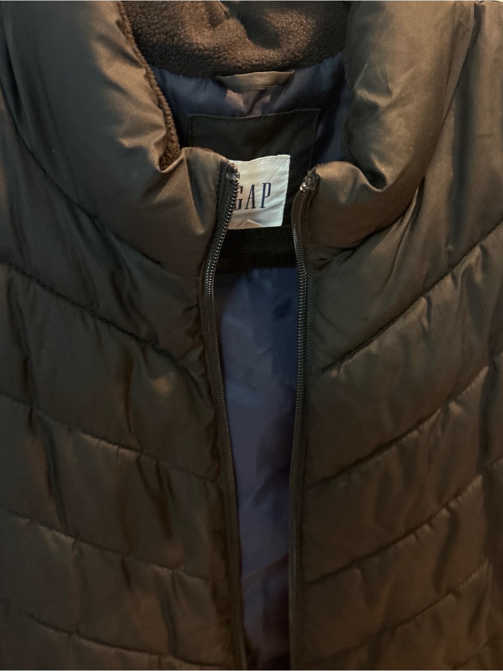 GAP Black Quilted Puffer Jacket